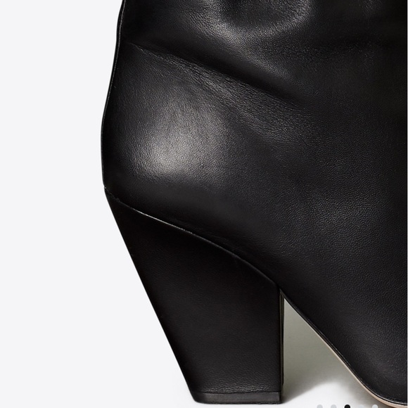 TORY BURCH LILA OVER THE KNEE BLACK NAPPA LEATHER BOOTS SIZE 8 - Picture 8 of 9